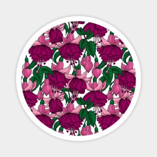 Fuchsia on white Magnet